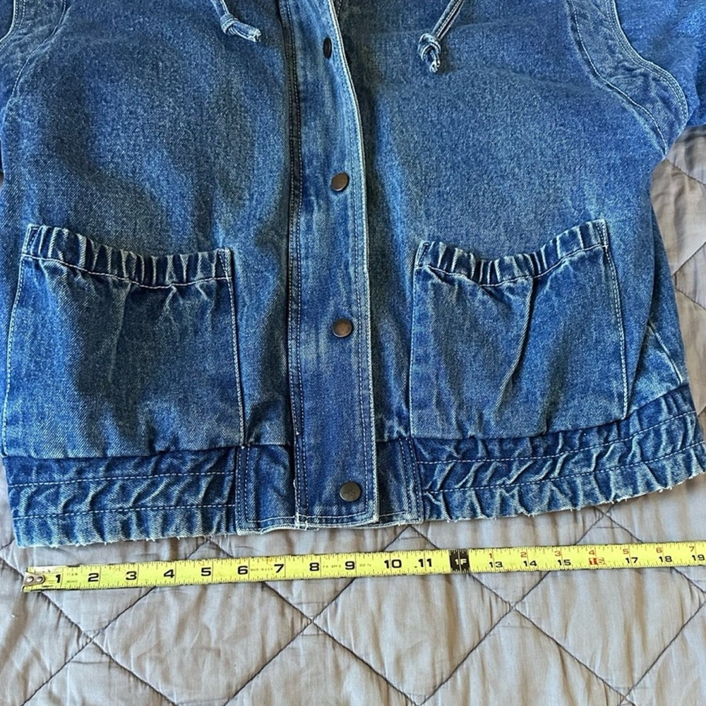sergio valente • vintage denim jacket quilted jean barn coat 80s 90s y2k - Picture 6 of 11